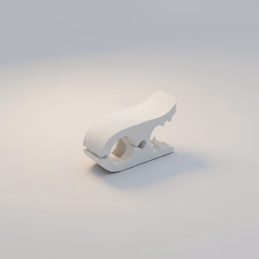 Clip flessibile in TPU 95A stampata in 3D