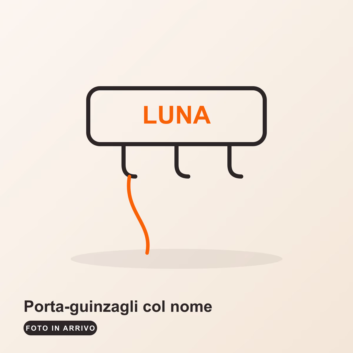 Porta-guinzagli da parete col nome